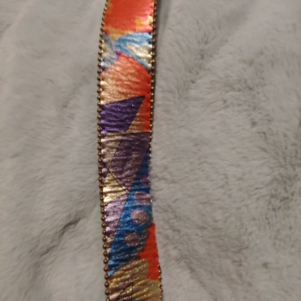 Belts by Simon metallic multi colored leather belt large - Picture 7 of 16